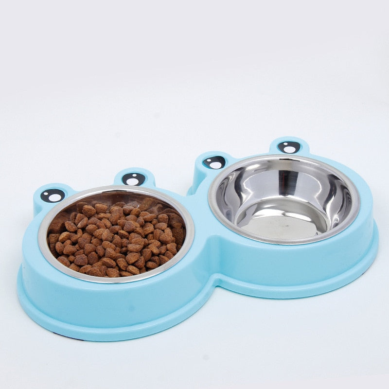 One-piece Pet Double Bowl Stainless Steel