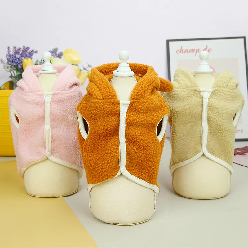 Fleece Dog Hoodies Cute
