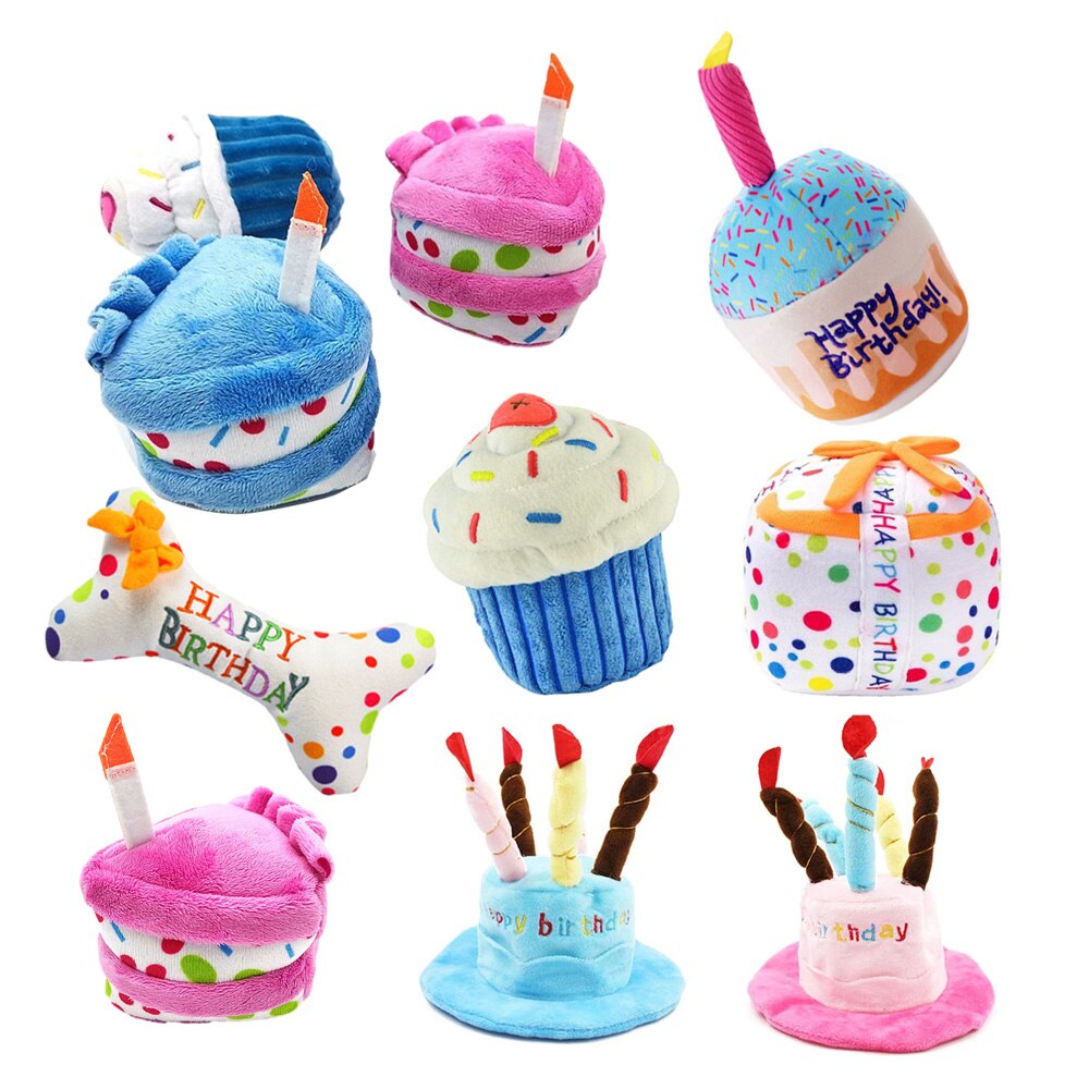 Plush Cake Shaped Squeaky Toys