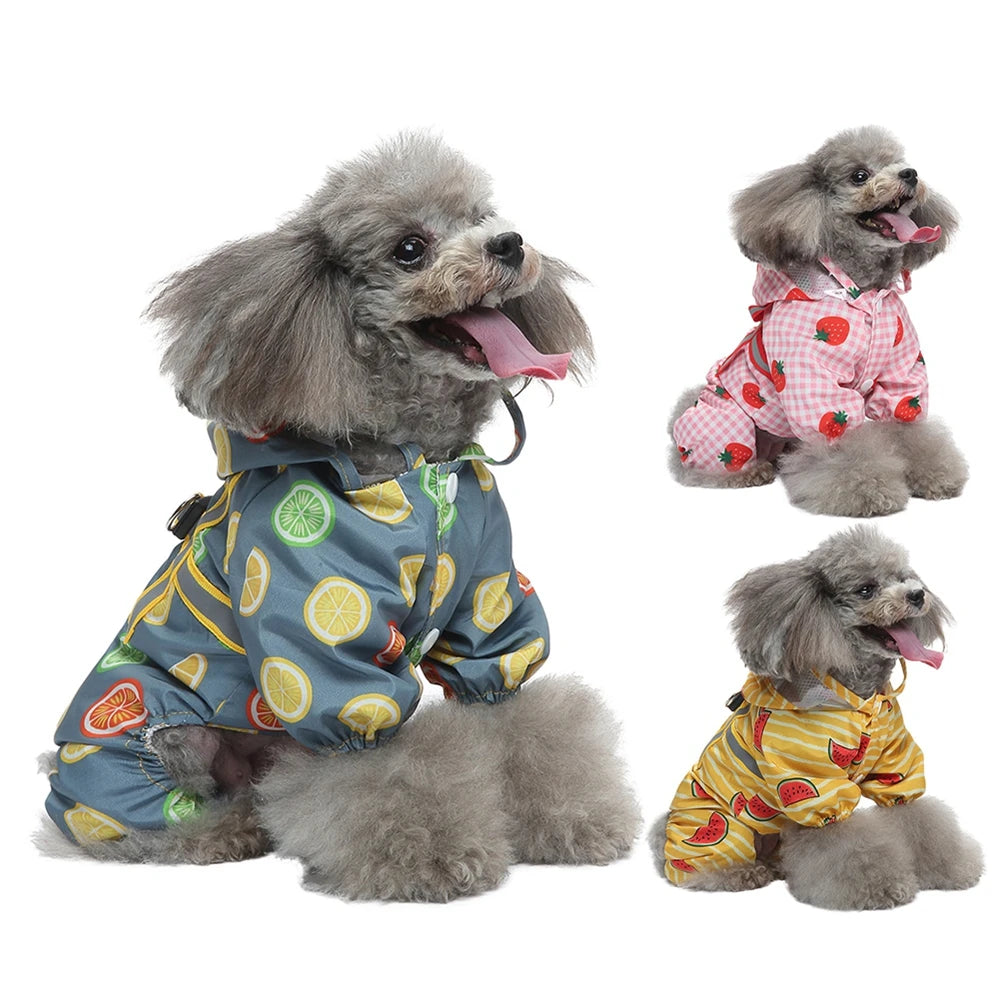 Raincoat Four Feet Fruit Print Water Proof