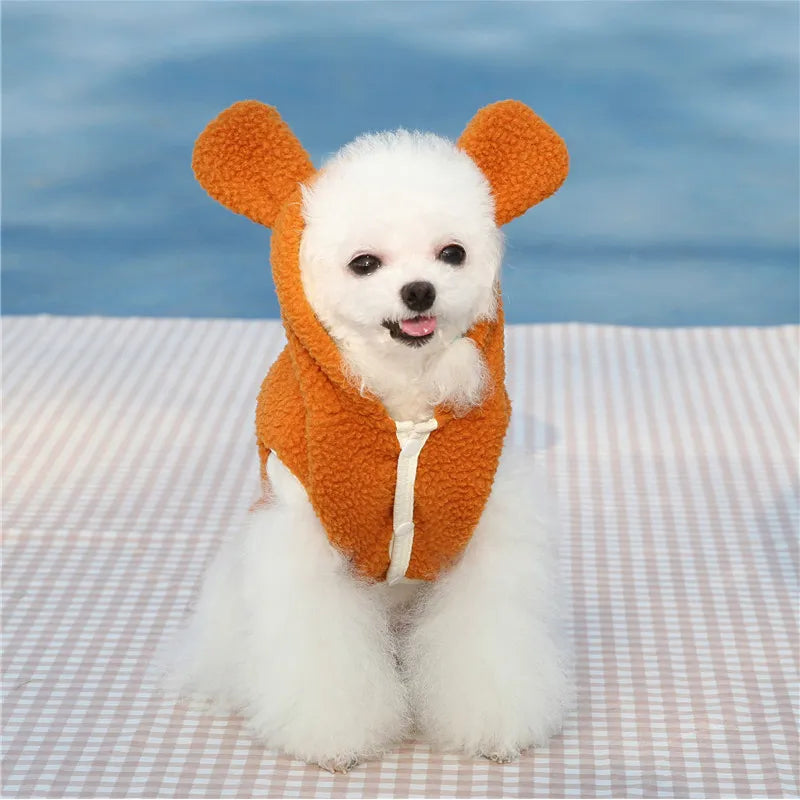 Fleece Dog Hoodies Cute