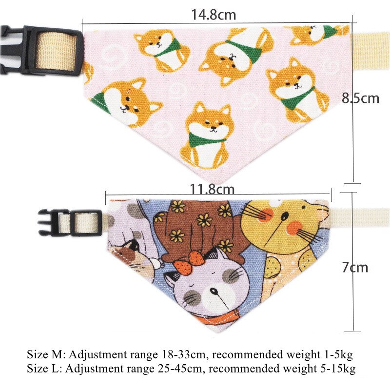Necklace Scarf for Cat Bibs