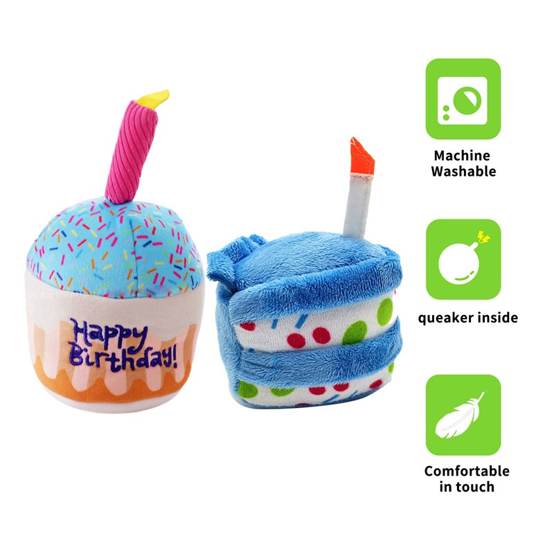 Plush Cake Shaped Squeaky Toys
