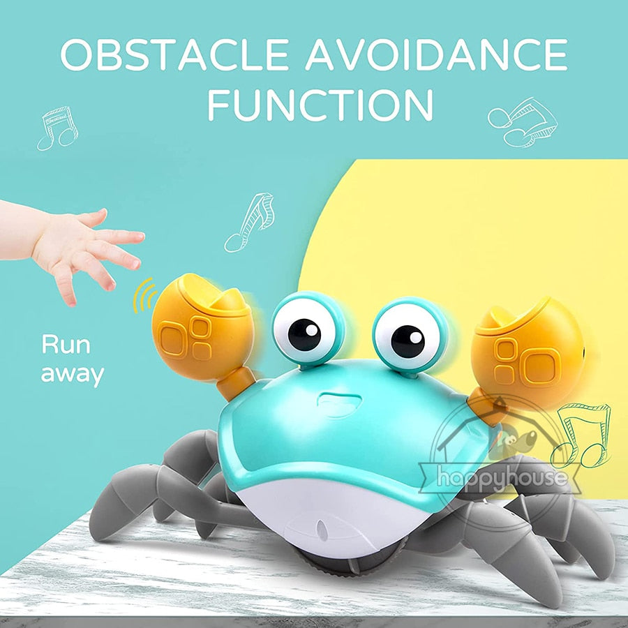 Crawling Crab Baby Toys with Music LED Light Up