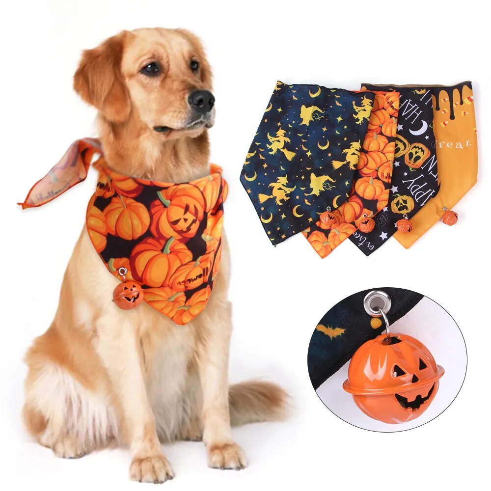Halloween Bell Collar Triangular Bandage