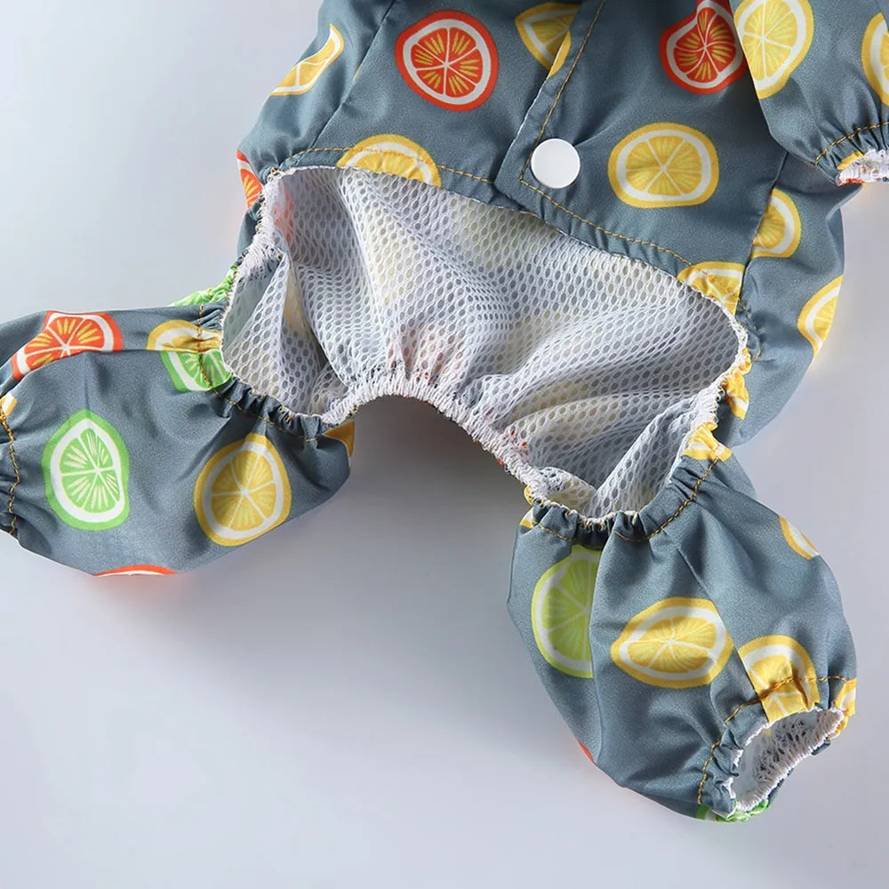 Raincoat Four Feet Fruit Print Water Proof