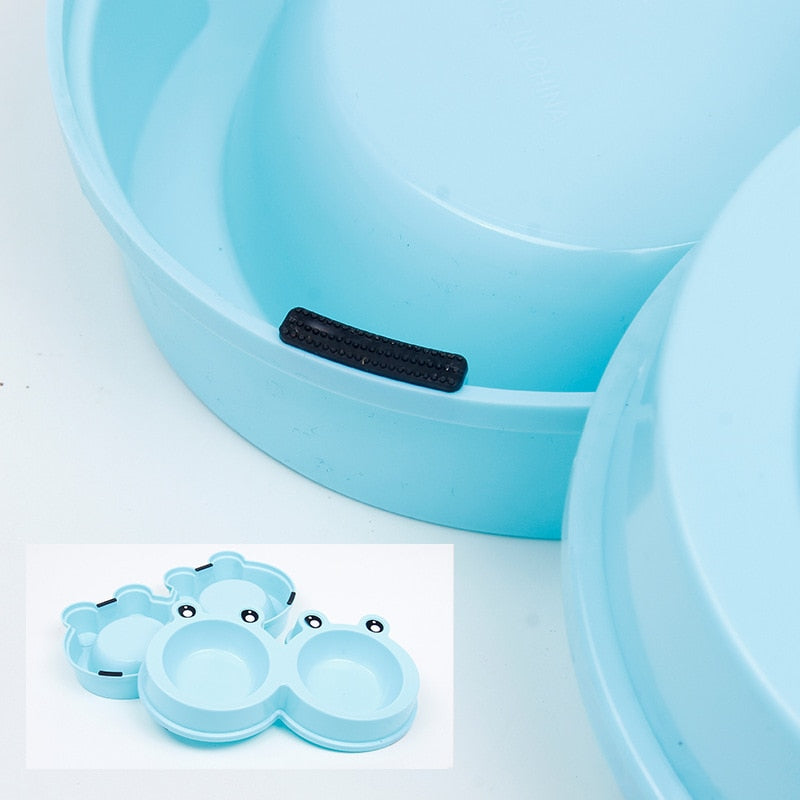 One-piece Pet Double Bowl Stainless Steel