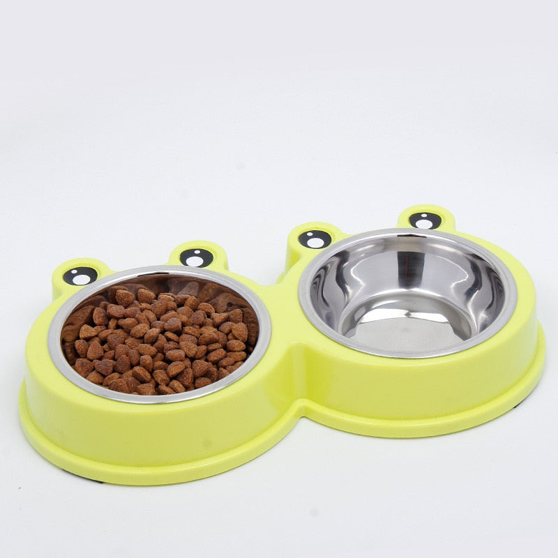 One-piece Pet Double Bowl Stainless Steel