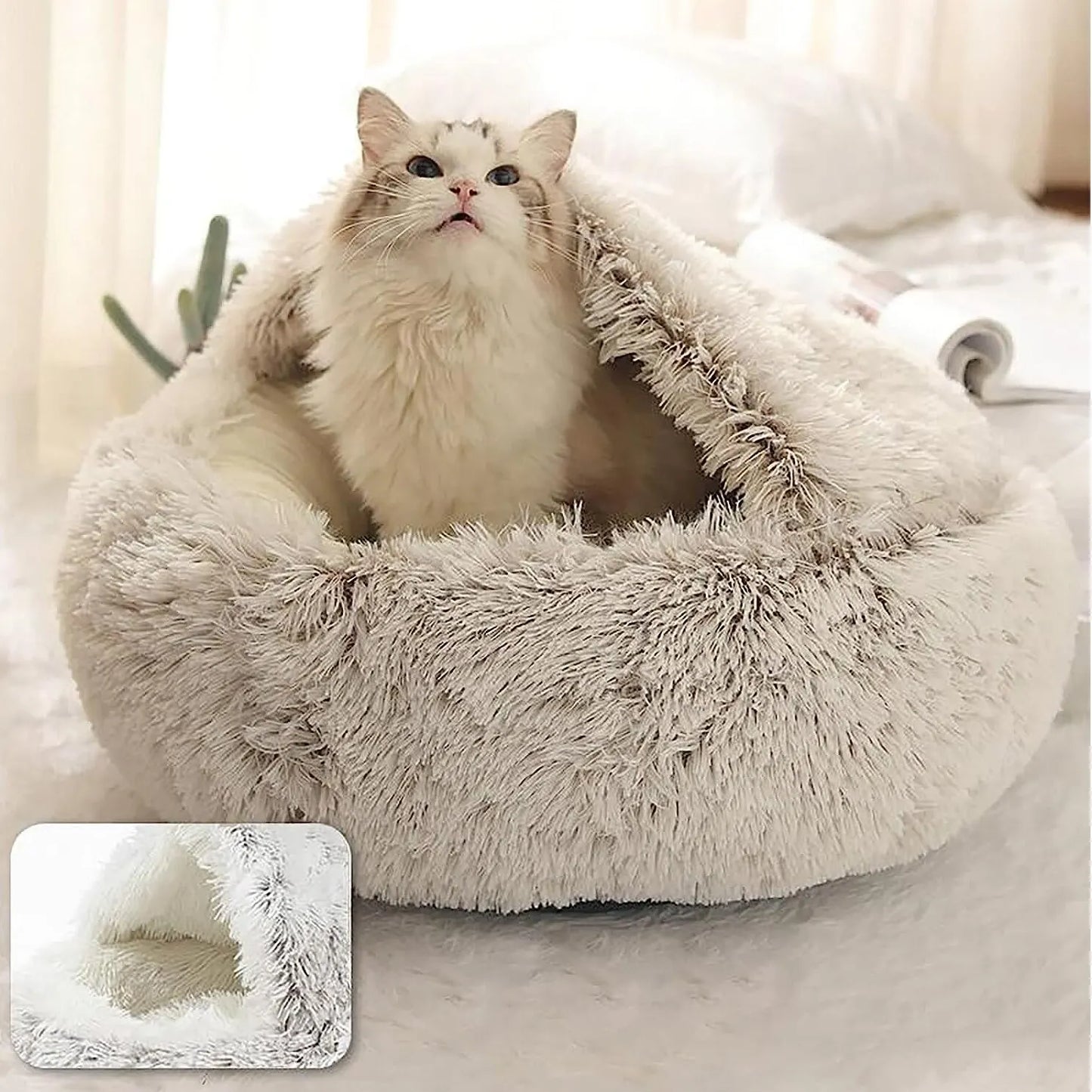 Soft Plush Round Warm Comfortable Basket