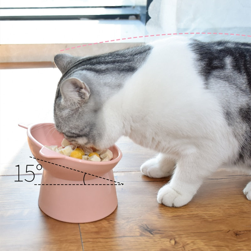 45°Neck Protector Pets Food Water Bowls