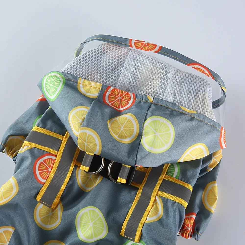 Raincoat Four Feet Fruit Print Water Proof
