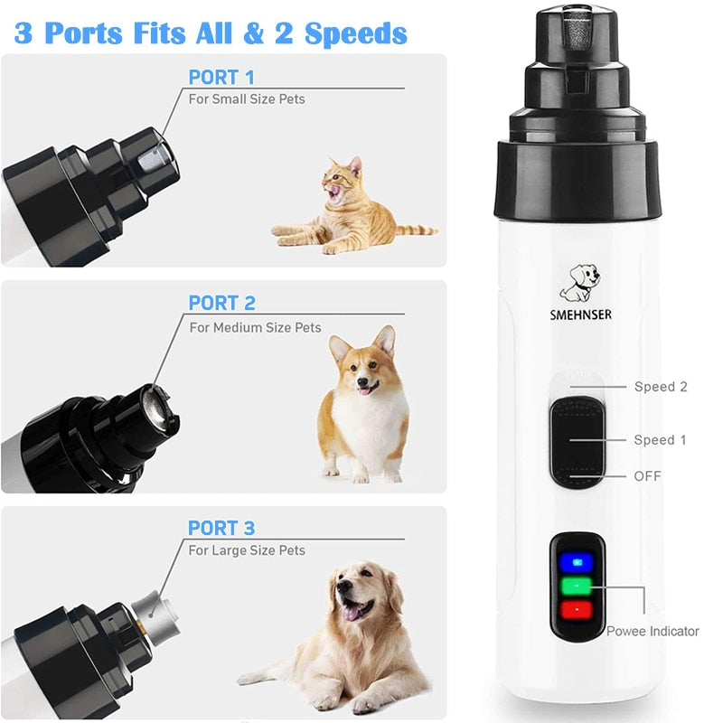 Rechargeable Dog Nail Grinders USB Charging