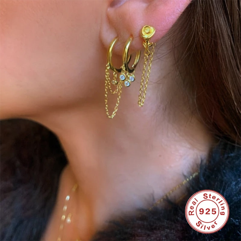 Star Hoop Earrings