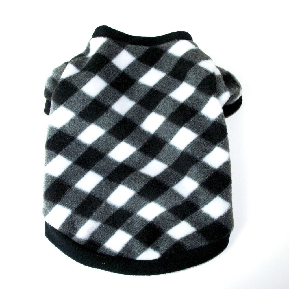 Warm Fleece Pet Dog Clothes Cute Skull Printed