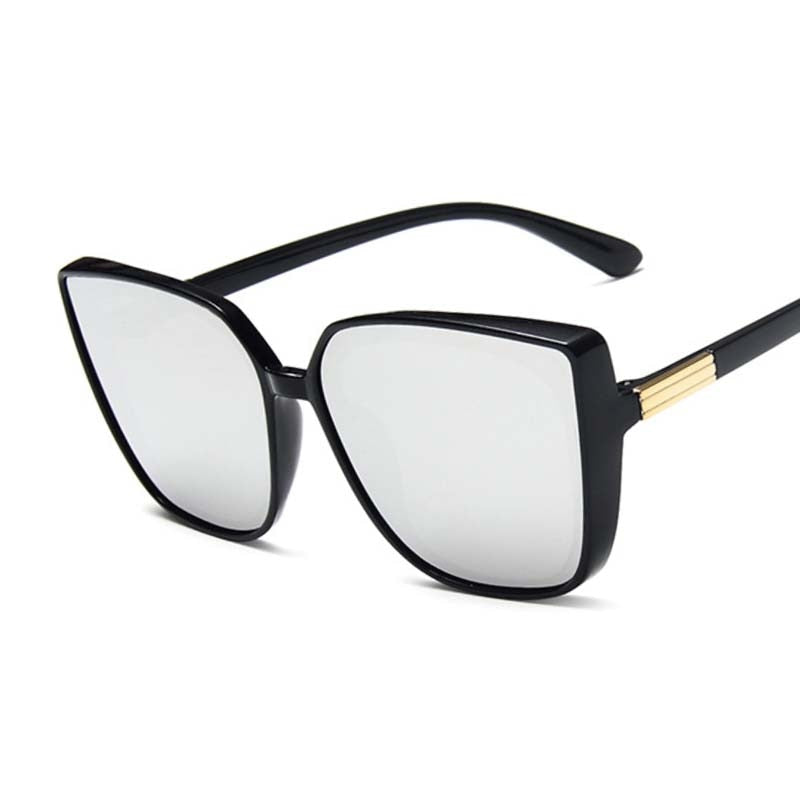 Woman Vintage Black Mirror Sun Glasses