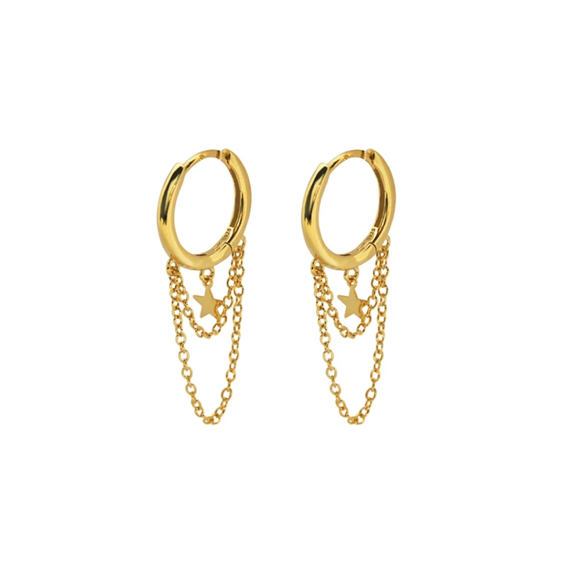 Star Hoop Earrings