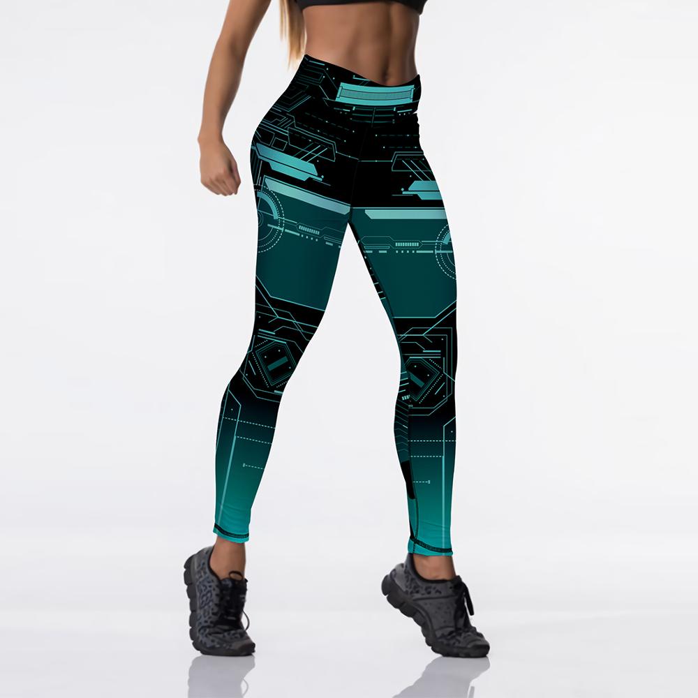 Digital Printed Leggings Push Up Strength