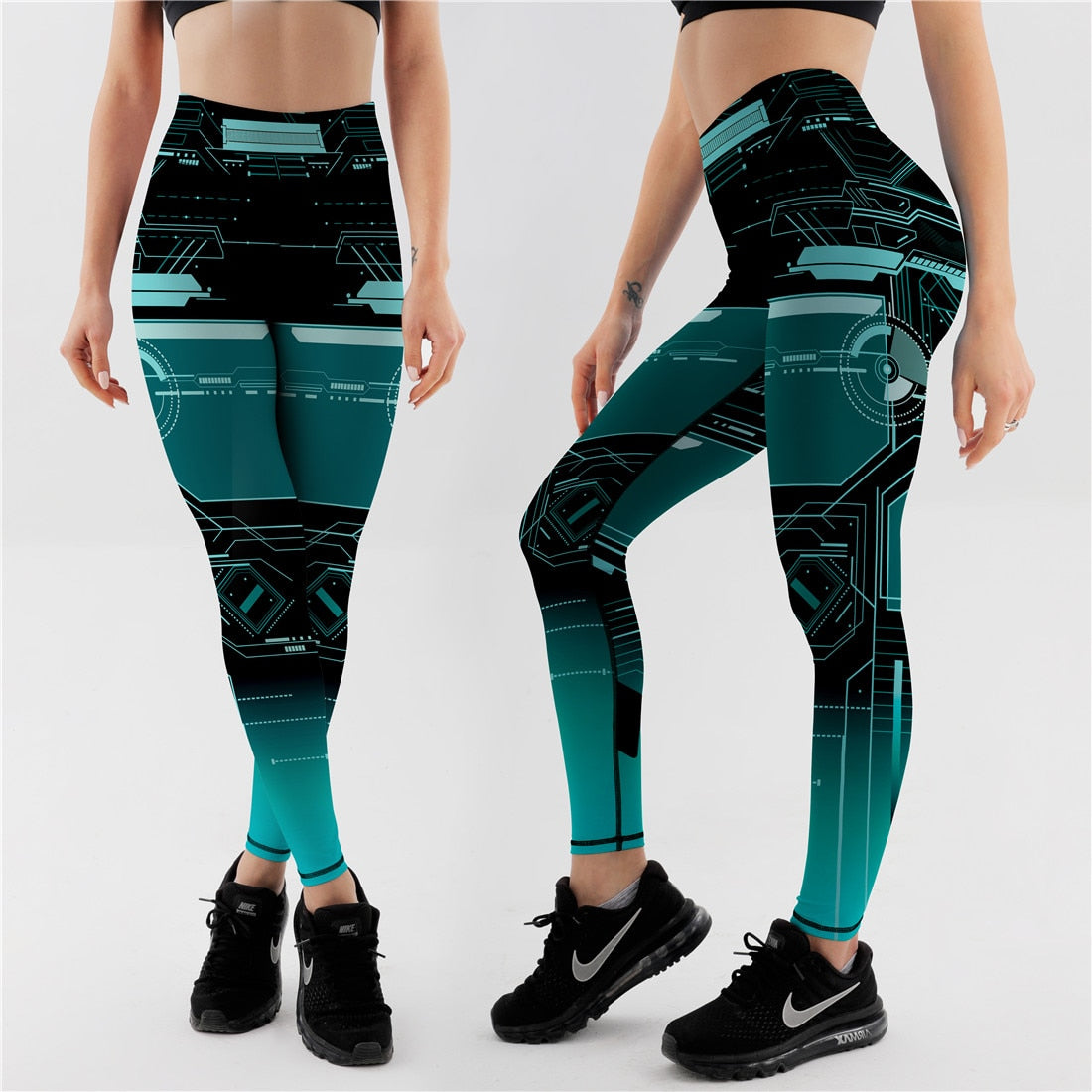 Digital Printed Leggings Push Up Strength