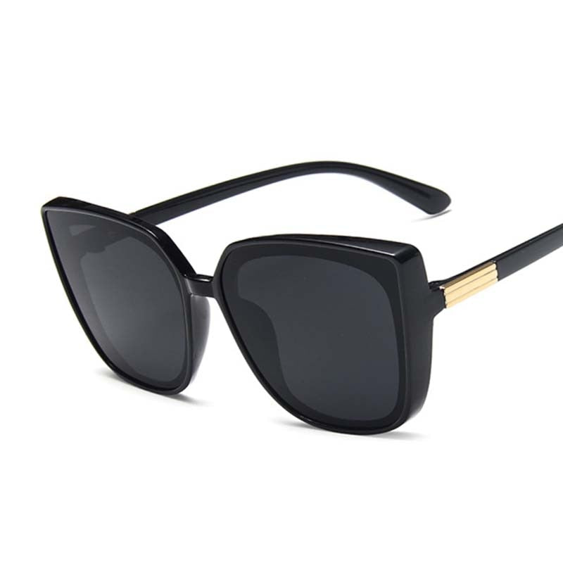 Woman Vintage Black Mirror Sun Glasses