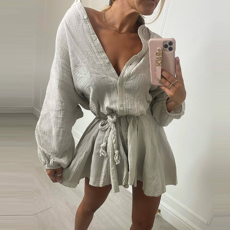 Elegant Straight Long Sleeve Dress