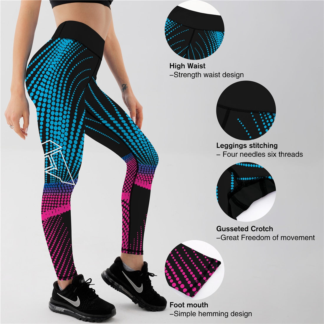 Digital Printed Leggings Push Up Strength