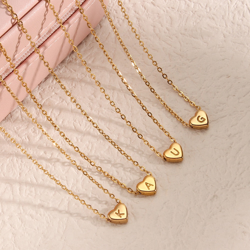 Minimalist Small Love Initial Necklace