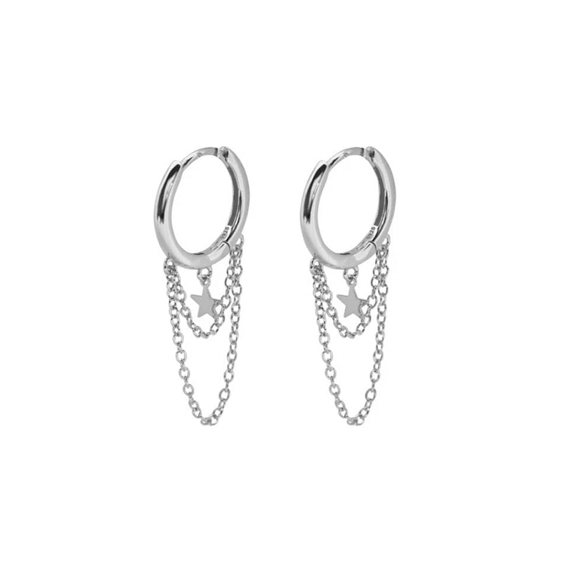Star Hoop Earrings