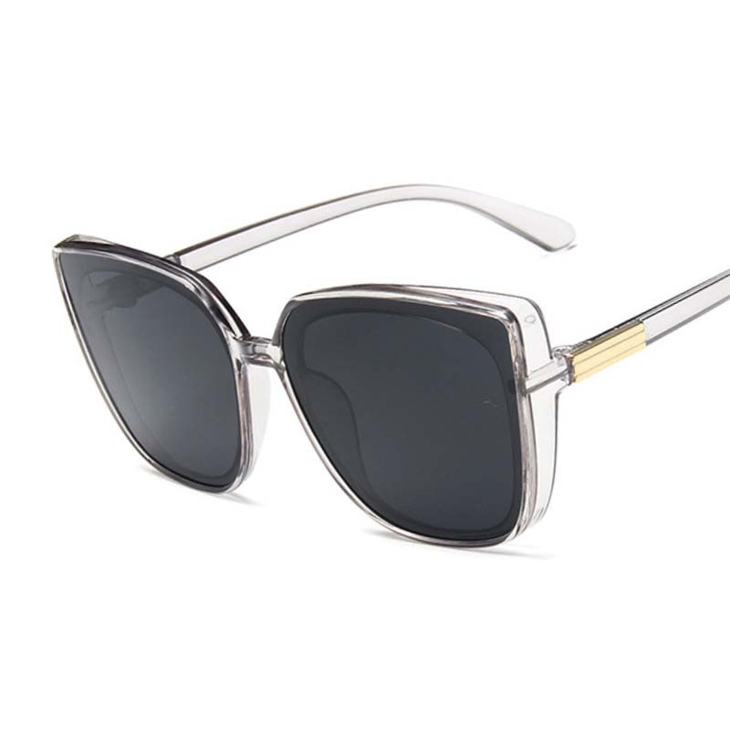 Woman Vintage Black Mirror Sun Glasses