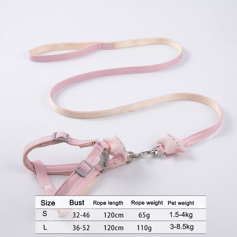 Cat Dog Harness Vest Collar