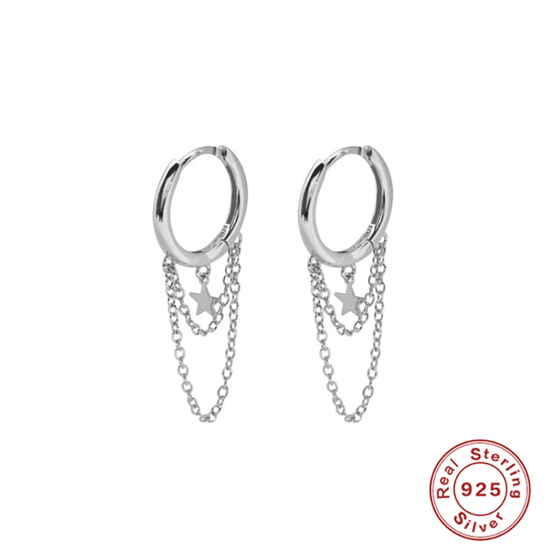 Star Hoop Earrings