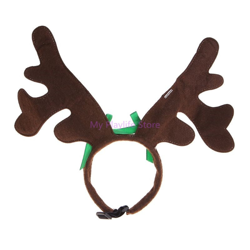 Christmas Pet Headband Deer Horn Hat Costume Dog