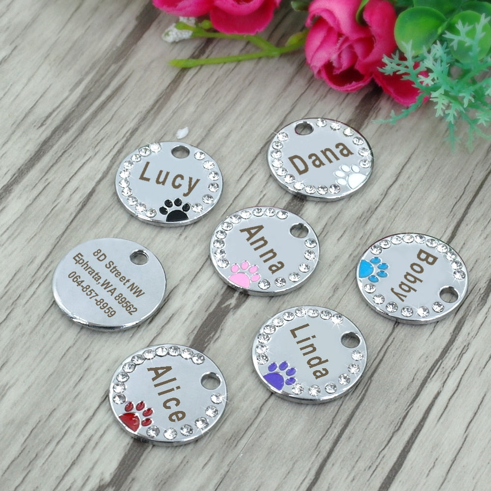 Stainless Steel Name Tag Paw