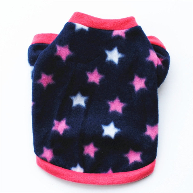 Warm Fleece Pet Dog Clothes Cute Skull Printed