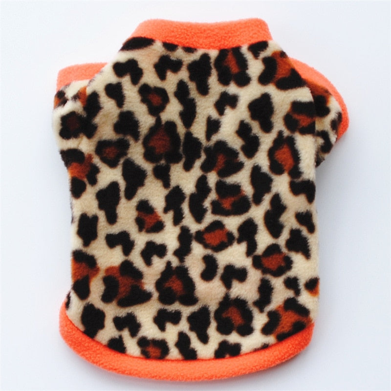 Warm Fleece Pet Dog Clothes Cute Skull Printed