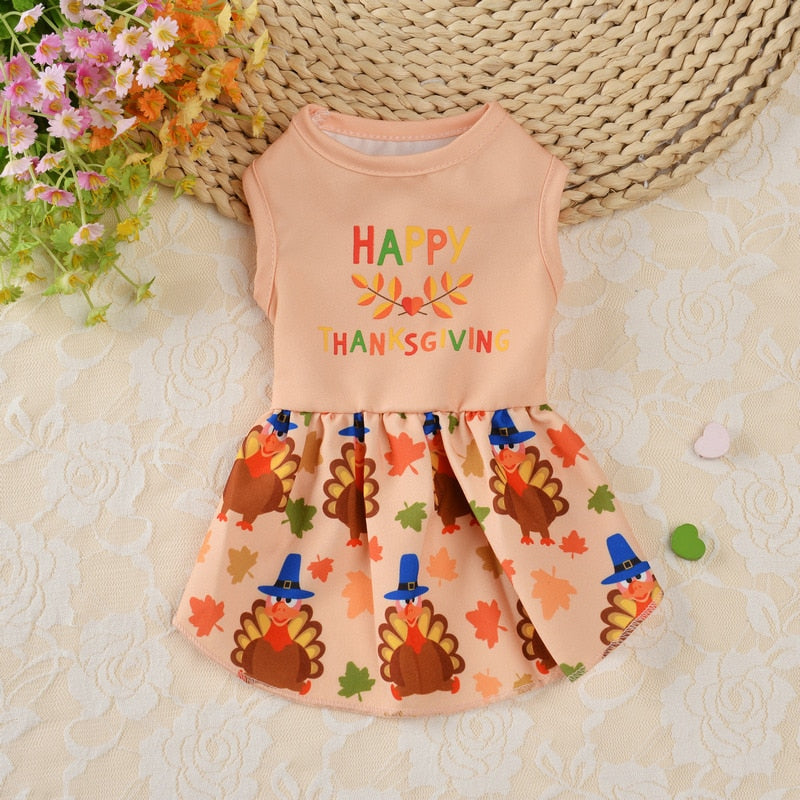 Christmas Printed Pet Dog Dress