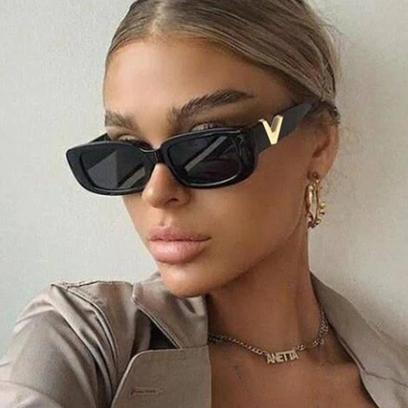 Designer Cat Eye Small Frame Sun Glasses