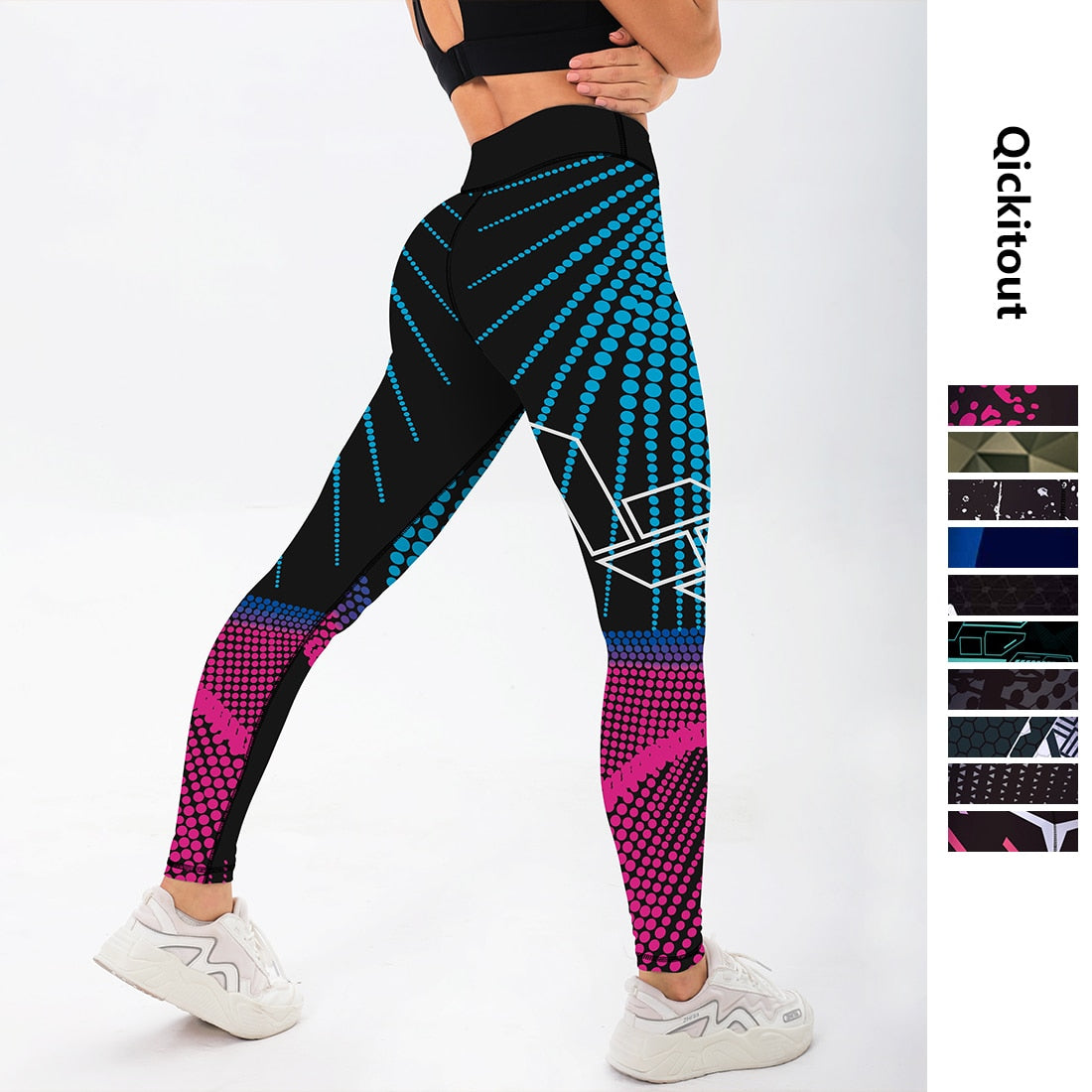 Digital Printed Leggings Push Up Strength