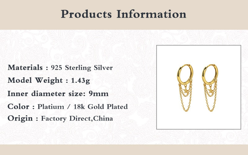 Star Hoop Earrings