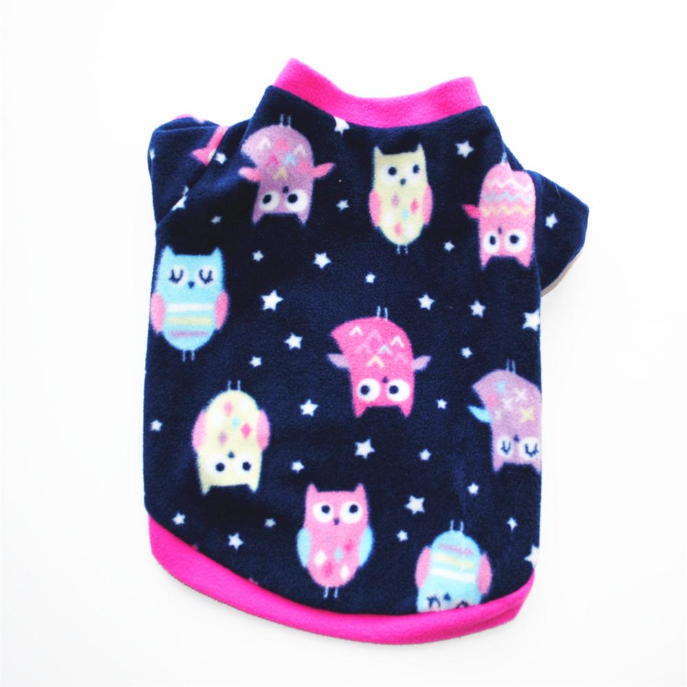 Warm Fleece Pet Dog Clothes Cute Skull Printed