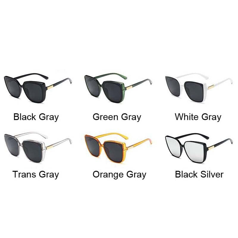 Woman Vintage Black Mirror Sun Glasses
