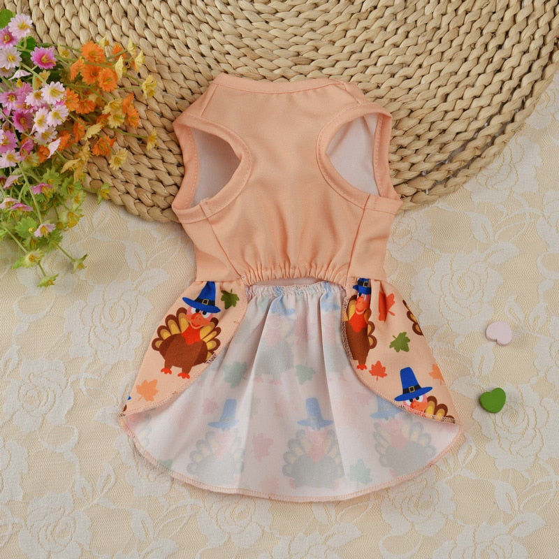 Christmas Printed Pet Dog Dress