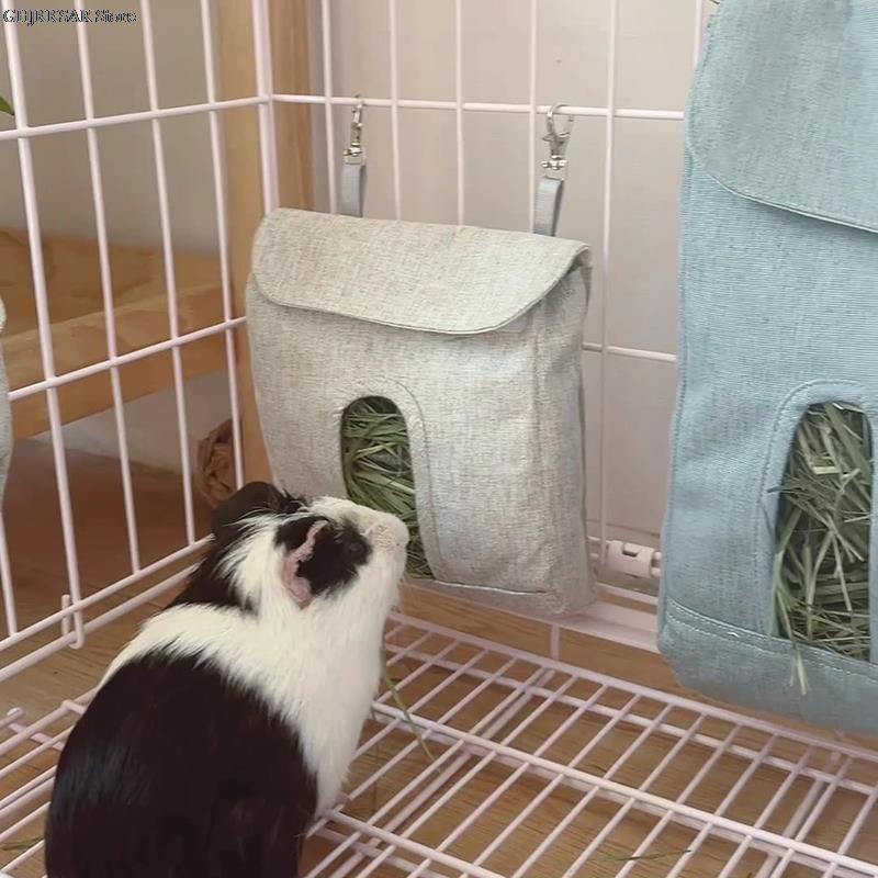 1PC Hanging Pouch Feeder Hay Bag Holder with Hooks