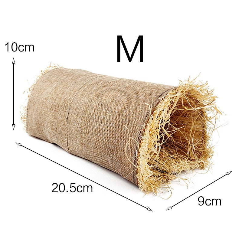 Rabbit Hideaway Hamster Tunnel Straw Nest