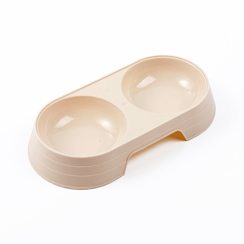 Macaron Pet Double Bowl Plastic