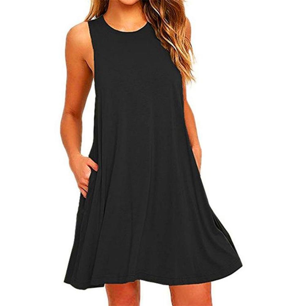 Women Black Blue Summer Dress 2022