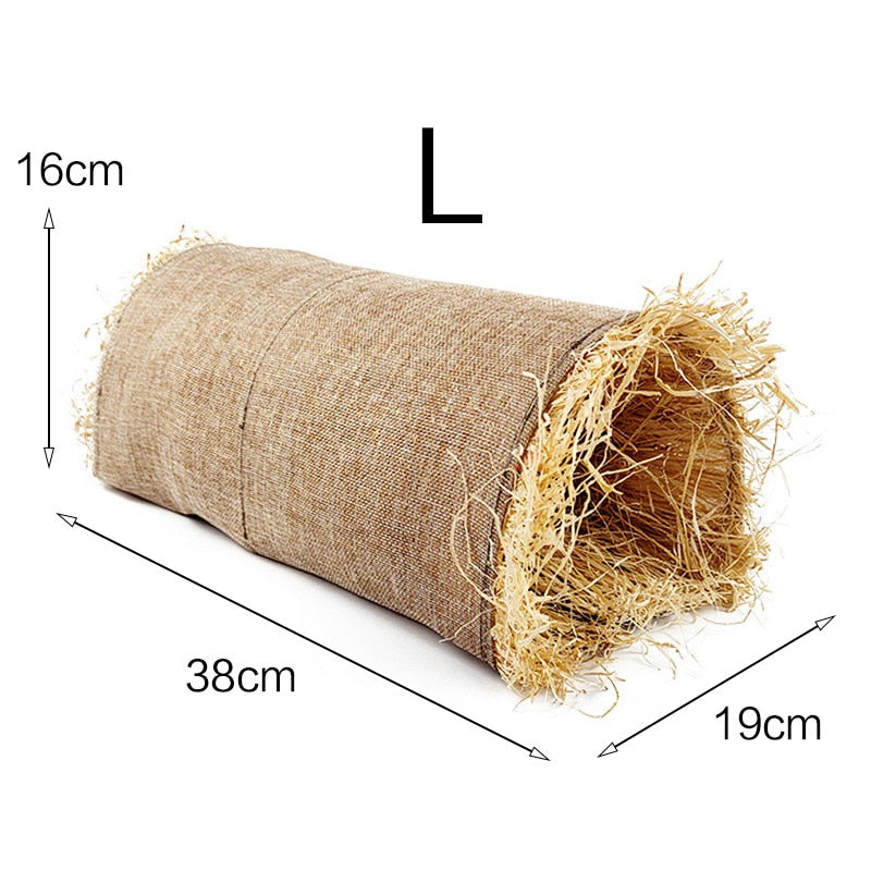 Rabbit Hideaway Hamster Tunnel Straw Nest