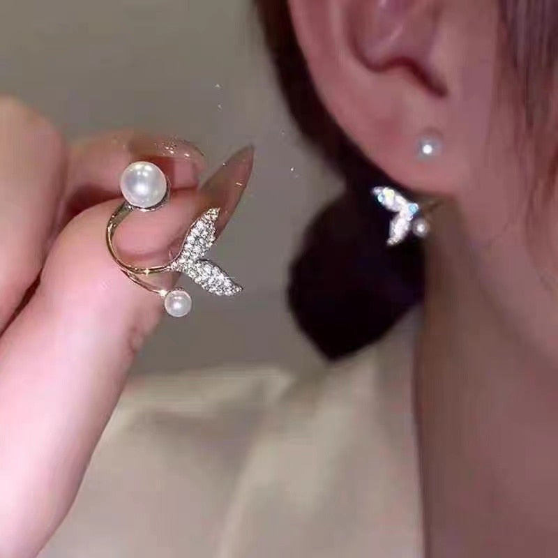 Pearl Flower Stud Earrings