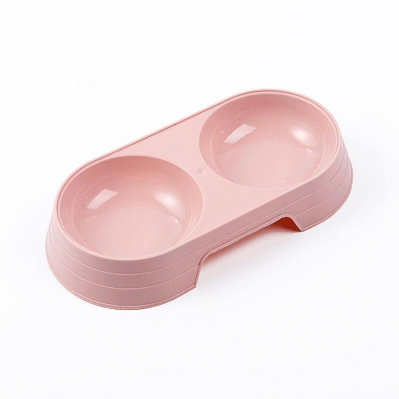 Macaron Pet Double Bowl Plastic