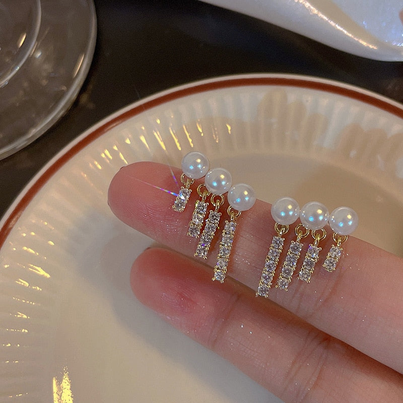 Pearl Flower Stud Earrings
