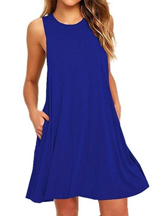 Women Black Blue Summer Dress 2022